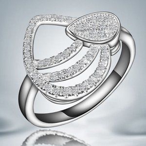 925 Silver White Sapphire Fashion Ring